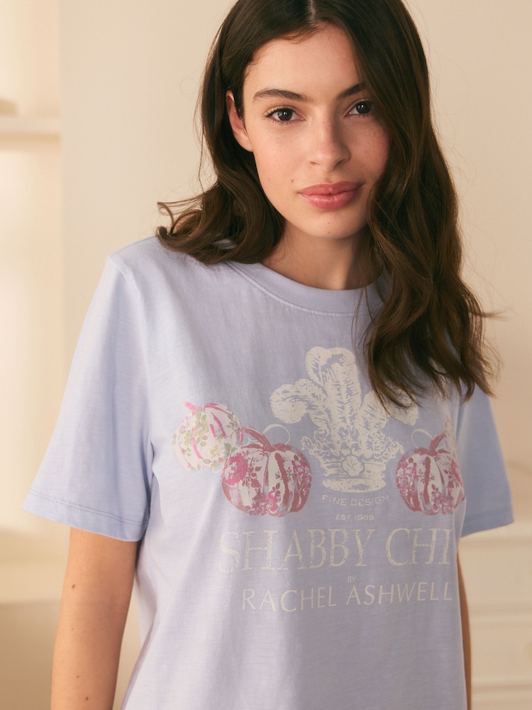 Shabby Chic by Rachel Ashwell® Blue/Pink Jersey Pumpkin Pyjamas - Image 2 of 11 Shabby Chic by Rachel Ashwell® Blue/Pink Jersey Pumpkin Pyjamas - Image 2 of 11