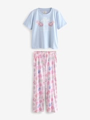 Shabby Chic by Rachel Ashwell® Blue/Pink Jersey Pumpkin Pyjamas - Image 6 of 11