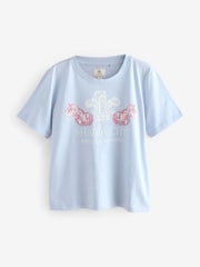 Shabby Chic by Rachel Ashwell® Blue/Pink Jersey Pumpkin Pyjamas - Image 7 of 11