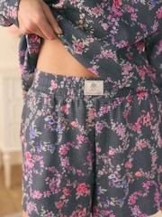 Shabby Chic by Rachel Ashwell® Blue Floral Waffle Short Set Pyjamas - Image 7 of 7