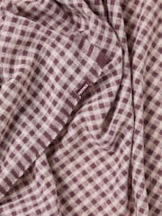 FatFace Plum Purple Gingham Scarf - Image 2 of 2