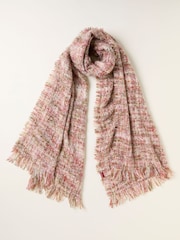 FatFace Jenny Pink Check Scarf - Image 1 of 2