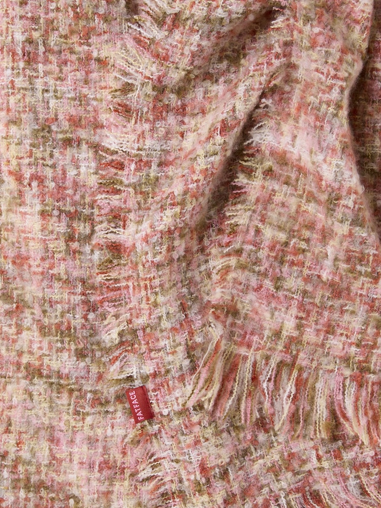 FatFace Jenny Pink Check Scarf - Image 2 of 2
