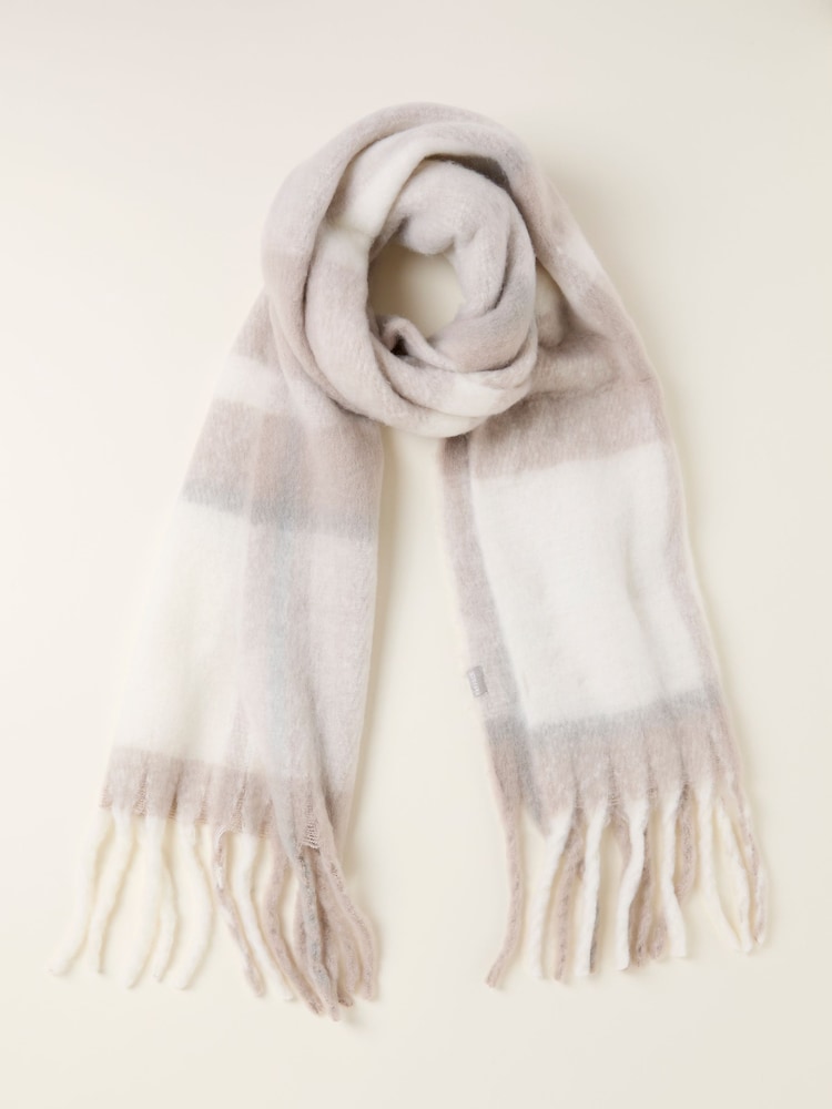 FatFace Evie Ivory Check Scarf - Image 1 of 2