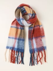 FatFace Susie Multi Check Scarf - Image 1 of 2