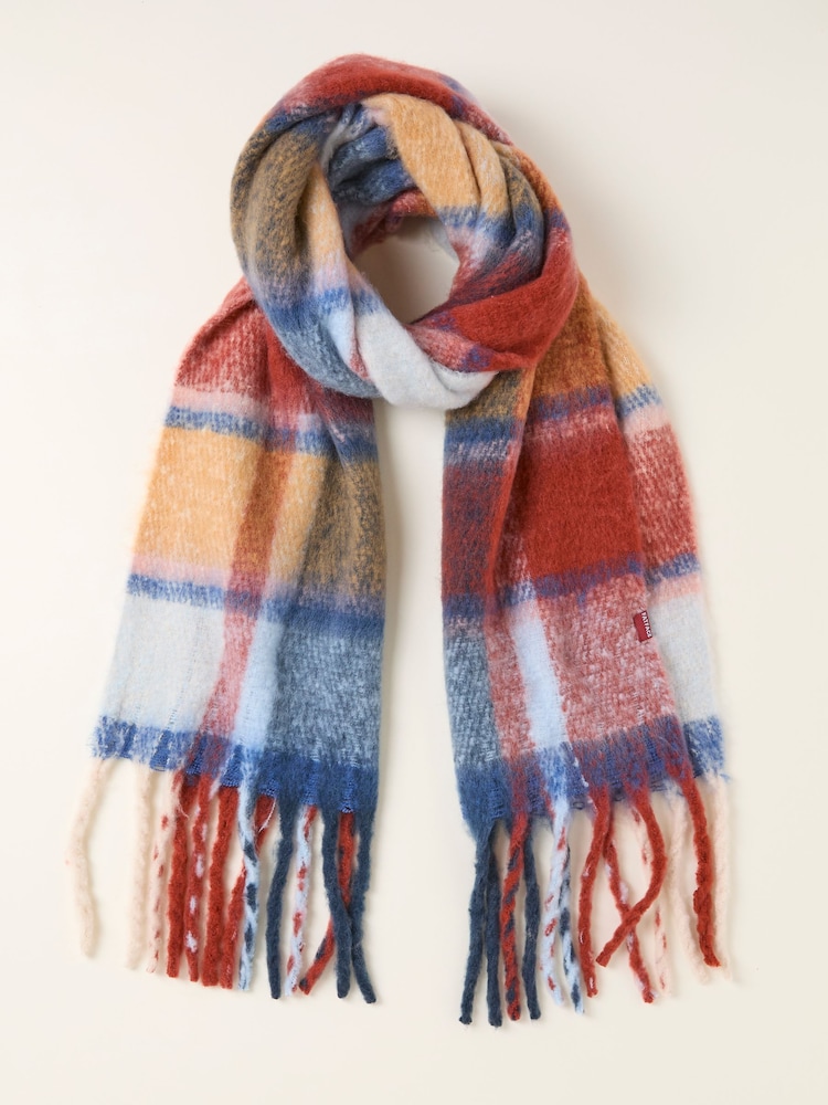 FatFace Susie Multi Check Scarf - Image 1 of 2