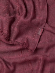 FatFace Burgundy Red Textured Lightweight Scarf - Image 2 of 2