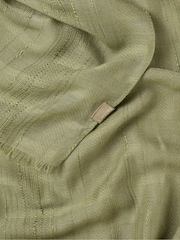FatFace Green Textured Lightweight Scarf - Image 2 of 2