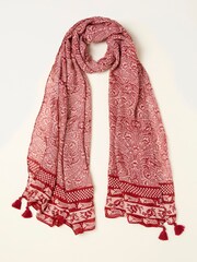 V&A | FatFace Red Floral Bouquet Scarf - Image 1 of 2