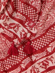 V&A | FatFace Red Floral Bouquet Scarf - Image 2 of 2