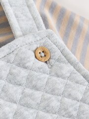 Grau - Baby Jersey Quilted Dungarees and Bodysuit Set (0mths-2yrs) - Bild 7 von 10