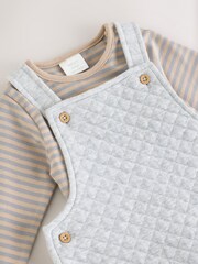Grau - Baby Jersey Quilted Dungarees and Bodysuit Set (0mths-2yrs) - Bild 9 von 10