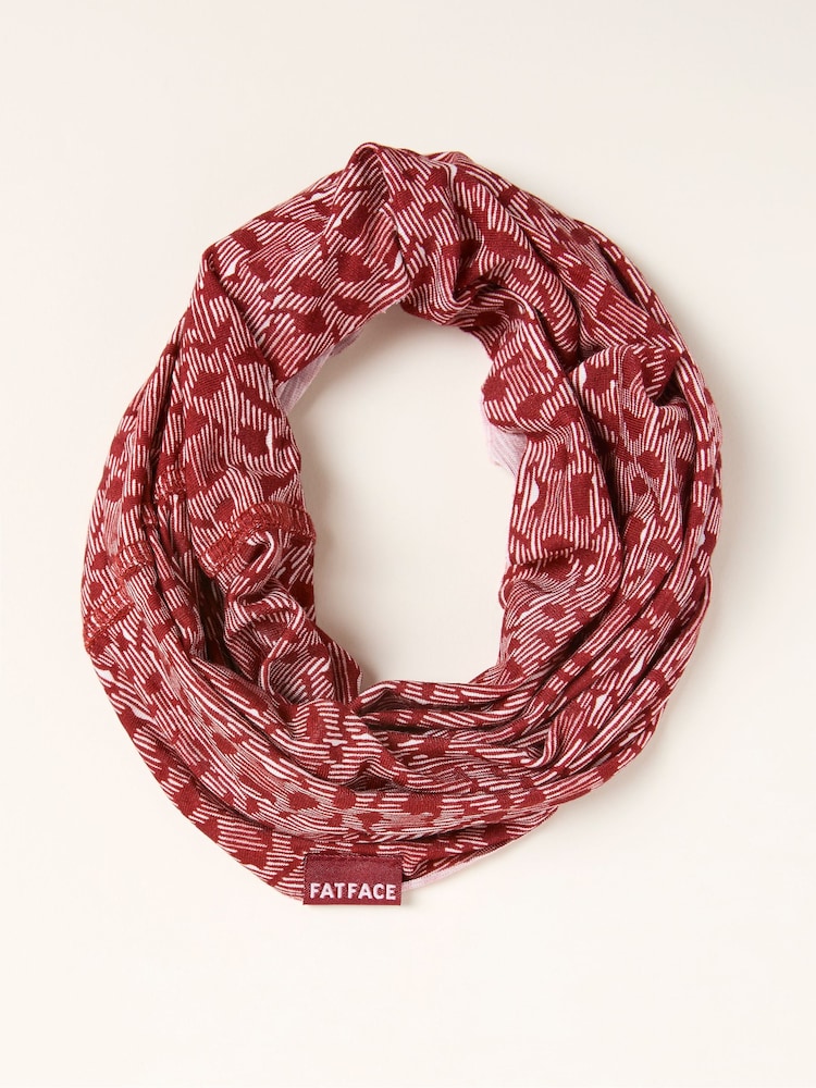 FatFace Red Ikat Print Multi Snood - Image 1 of 2 FatFace Red Ikat Print Multi Snood - Image 1 of 2