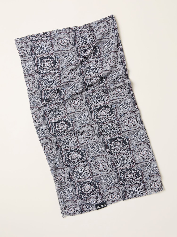 FatFace Navy Paisley Print Multi Snood - Image 2 of 2 FatFace Navy Paisley Print Multi Snood - Image 2 of 2