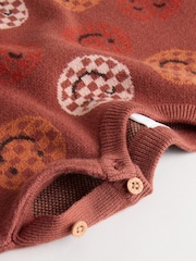Rust Brown Faces Baby Knitted Top and Leggings Set (0mths-2yrs) - Image 12 of 14