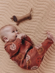 Rust Brown Faces Baby Knitted Top and Leggings Set (0mths-2yrs) - Image 2 of 14