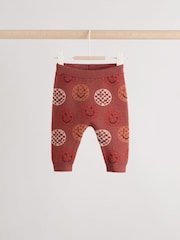 Rust Brown Faces Baby Knitted Top and Leggings Set (0mths-2yrs) - Image 6 of 14
