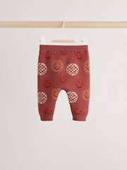 Rust Brown Faces Baby Knitted Top and Leggings Set (0mths-2yrs) - Image 8 of 14