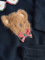 Navy Bear Knitted Jumper and Leggings Baby Set (0mths-3yrs) - Image 11 of 15