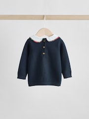 Navy Bear Knitted Jumper and Leggings Baby Set (0mths-3yrs) - Image 5 of 15