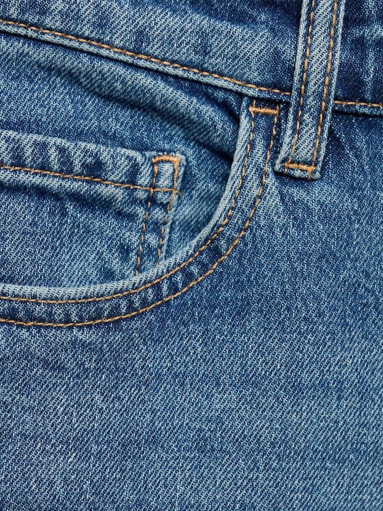 Mango Stone Washed Slim Mom Fit Comfort High Rise Jeans - Image 10 of 11