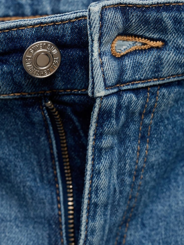 Mango Stone Washed Slim Mom Fit Comfort High Rise Jeans - Image 11 of 11 Mango Stone Washed Slim Mom Fit Comfort High Rise Jeans - Image 11 of 11