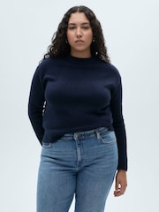 Mango Stone Washed Slim Mom Fit Comfort High Rise Jeans - Image 8 of 11
