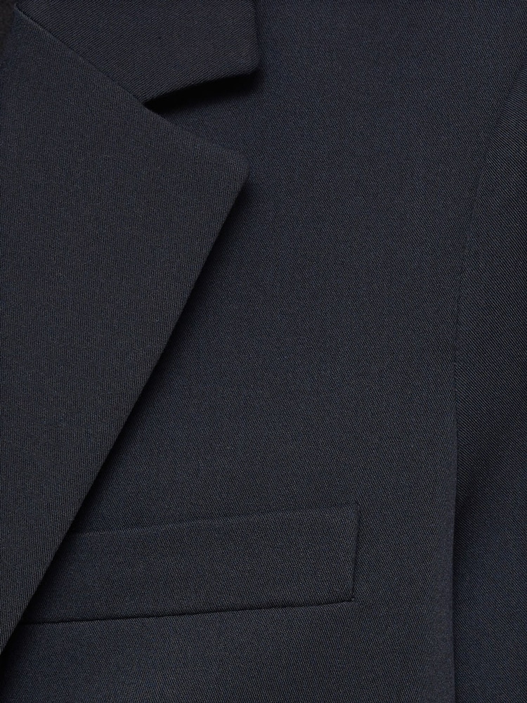 Mango Navy Fitted Suit Jacket - Image 6 of 6