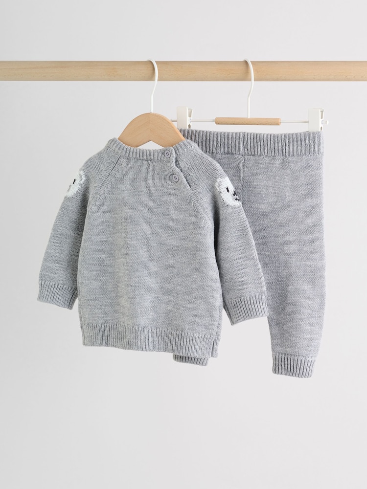 Grey Bear Baby Knitted Top and Leggings Set (0mths-2yrs) - Image 2 of 15 Grey Bear Baby Knitted Top and Leggings Set (0mths-2yrs) - Image 2 of 15