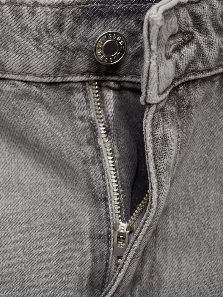 Mango Grey Danila Wide Leg High-Rise Full Length Jeans - Image 7 of 8