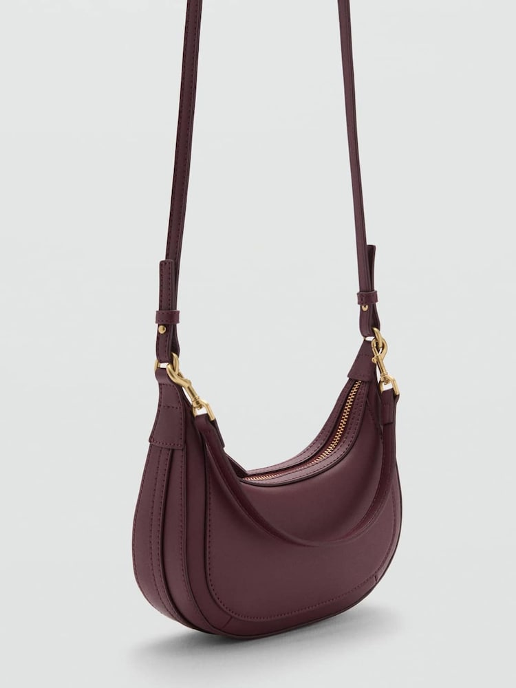 Mango Burgundy Shoulder Bag - Image 1 of 3