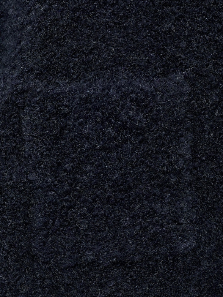 Mango Blue Navy Bouclé Jacket With Jewel Buttons - Image 7 of 7