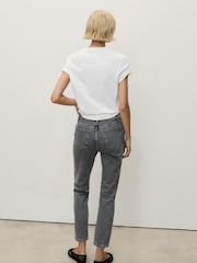 Mango Grey Claudia Slim-Fit Cropped Jeans - Image 3 of 11