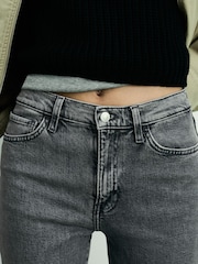 Mango Grey Claudia Slim-Fit Cropped Jeans - Image 4 of 11