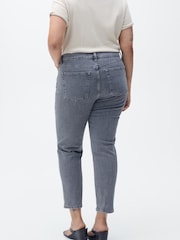 Mango Grey Claudia Slim-Fit Cropped Jeans - Image 8 of 11