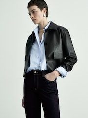 Mango Dark Blue Flare Jolene Jeans - Image 4 of 6