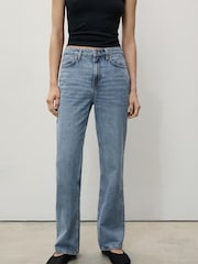 Mango Blue Matilda Medium-Rise Straight-Fit Jeans - Image 1 of 8