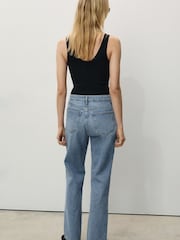Mango Blue Matilda Medium-Rise Straight-Fit Jeans - Image 2 of 8