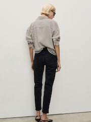 Mango Black Slim Mom Fit Comfort High Rise Jeans - Image 4 of 12