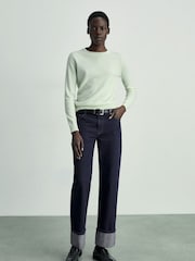 Mango Dark Blue Slim Mom Fit Comfort High Rise Jeans - Image 2 of 6