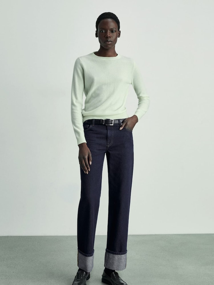 Mango Dark Blue Slim Mom Fit Comfort High Rise Jeans - Image 2 of 6