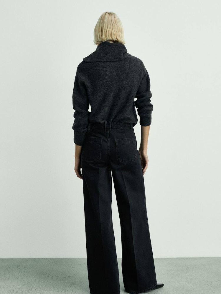 Mango Black Jeans Emma 100% Cotton Jeans - Image 2 of 7