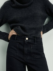 Mango Black Jeans Emma 100% Cotton Jeans - Image 3 of 7