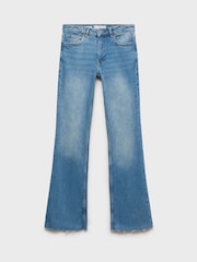Mango Blue Flared Mid-Rise Jeans - Image 5 of 6