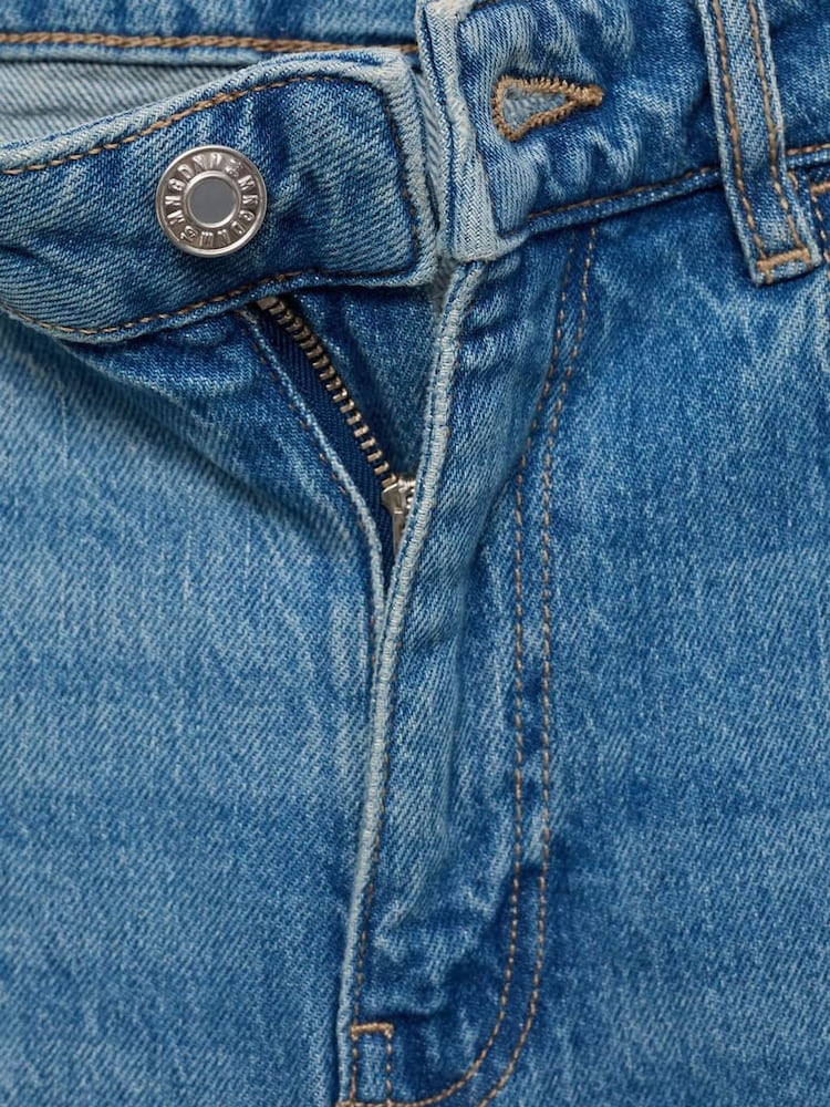 Mango Blue Flared Mid-Rise Jeans - Image 6 of 6