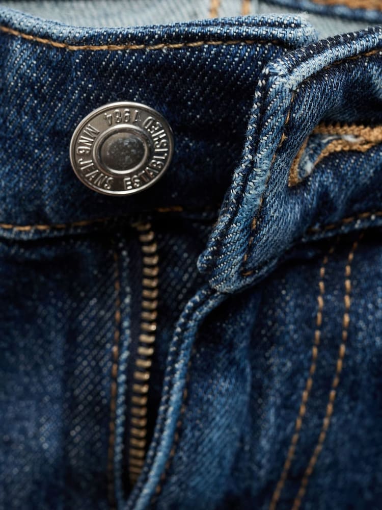 Mango Blue Slim Mom Fit Comfort High Rise Jeans - Image 11 of 11
