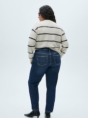Mango Blue Slim Mom Fit Comfort High Rise Jeans - Image 7 of 11