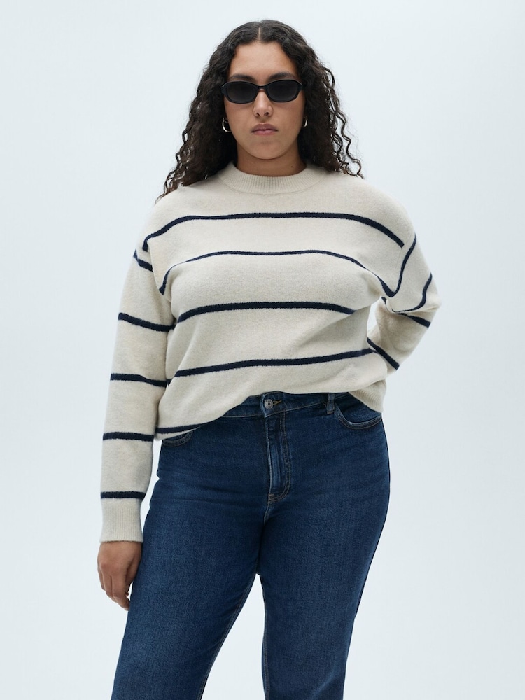 Mango Blue Slim Mom Fit Comfort High Rise Jeans - Image 8 of 11