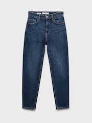 Mango Blue Slim Mom Fit Comfort High Rise Jeans - Image 9 of 11