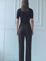 Mango Brown Leopard Print Straight Jeans - Image 3 of 7